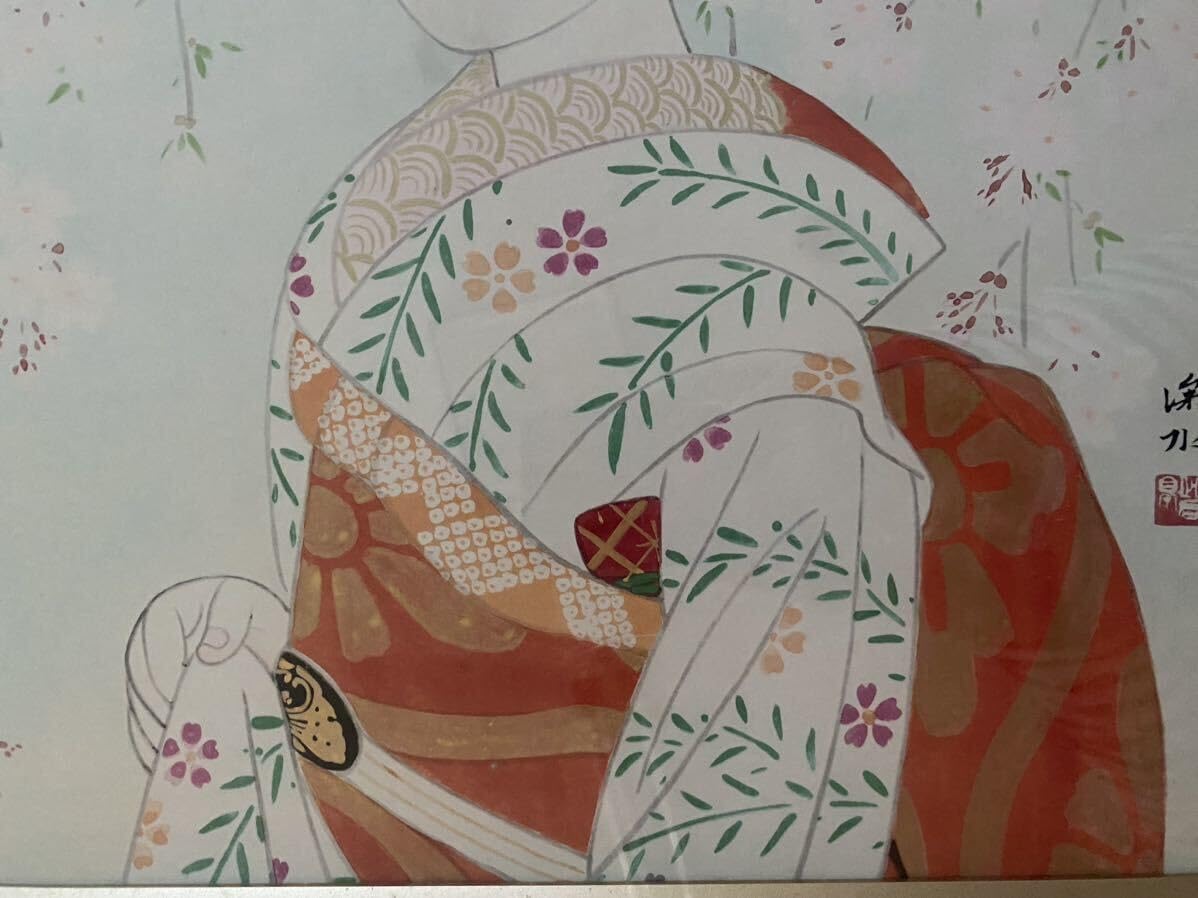 Amazon.co.jp: 伊東深水 伊東正一 花と舞妓 複製絵画 大日本絵画巧芸