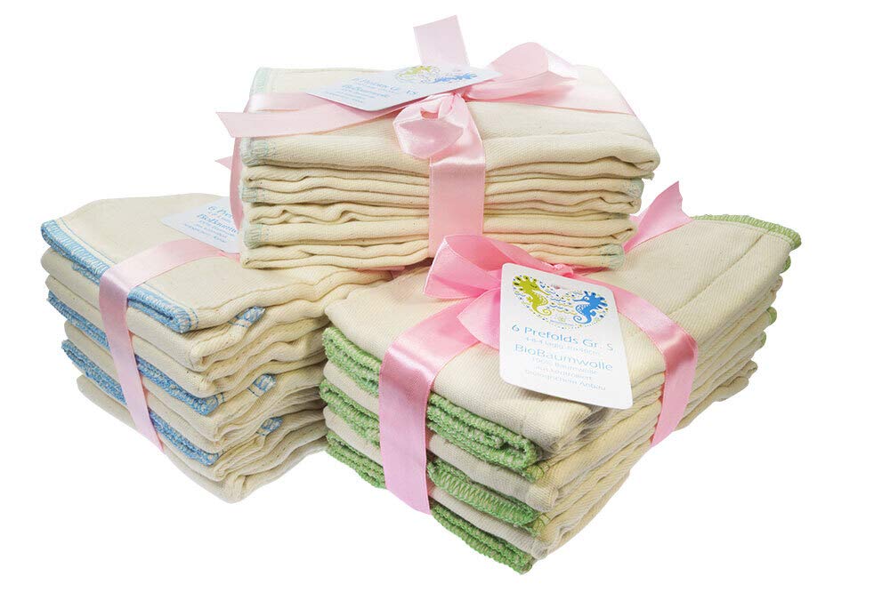 Blümchen Pannolini di stoffa Prefold 6 pezzi cotone biologico