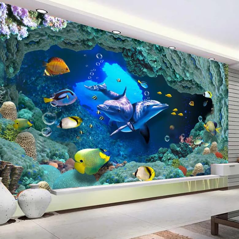 Papier peint 3D sous-marin pour salon et décoration murale de chambre