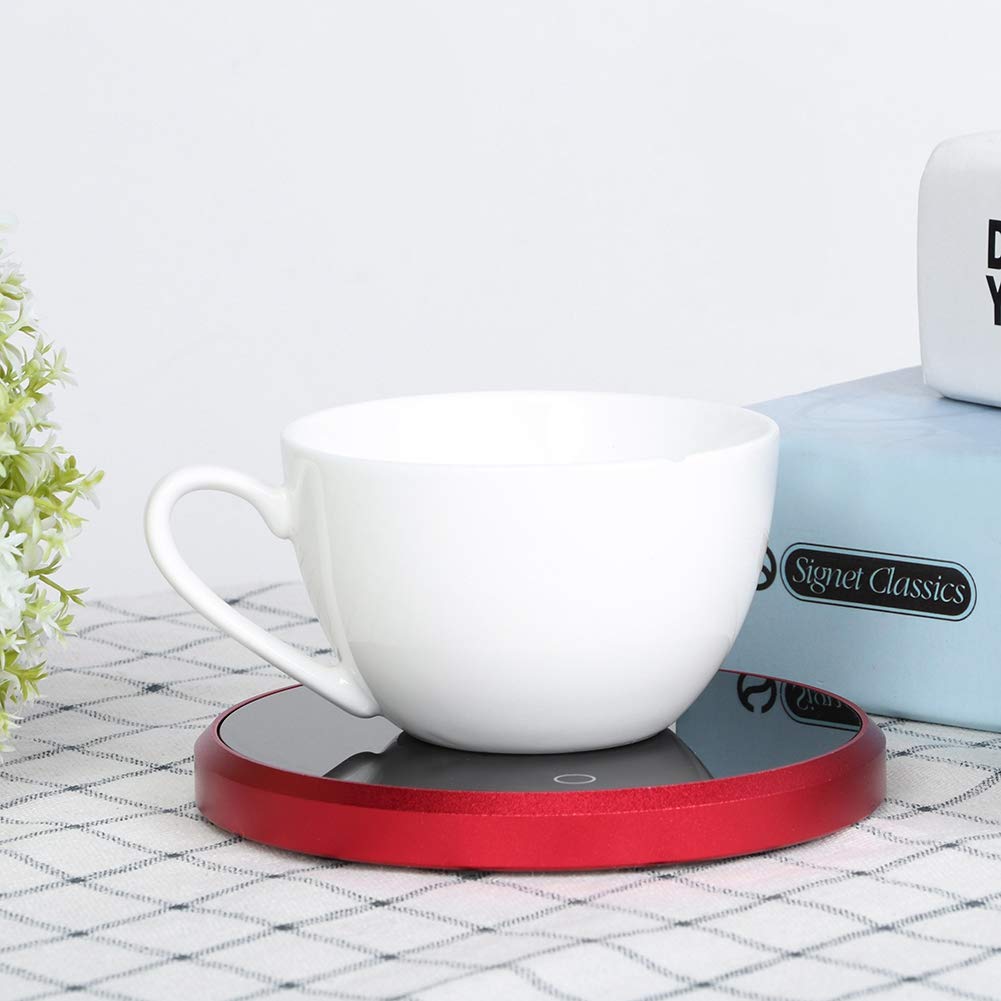Esterilla de calefacción táctil para café, té, posavasos eléctricos, apagado automático para alimentos, restaurante, hogar y oficina (enchufe de EE. UU. 110V) 5