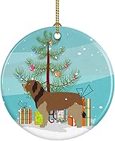 Vista 20 de Caroline's Treasures Adorno de cerámica con cola de perro pastor inglés antiguo para colgar en el árbol de Navidad, para el hogar, Navidad, fiestas