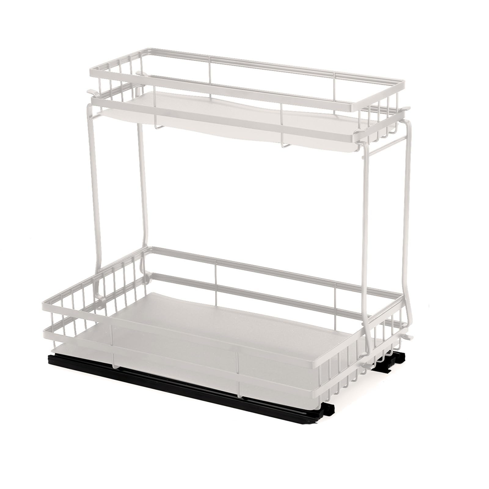 Spülschrank Organizer Unter dem Schiebeschrank, Korb-Organizer, Schublade, Mehrzweck-Aufbewahrung unter der Spüle für Badezimmer, Küche, Schreibtisch(Color:White)