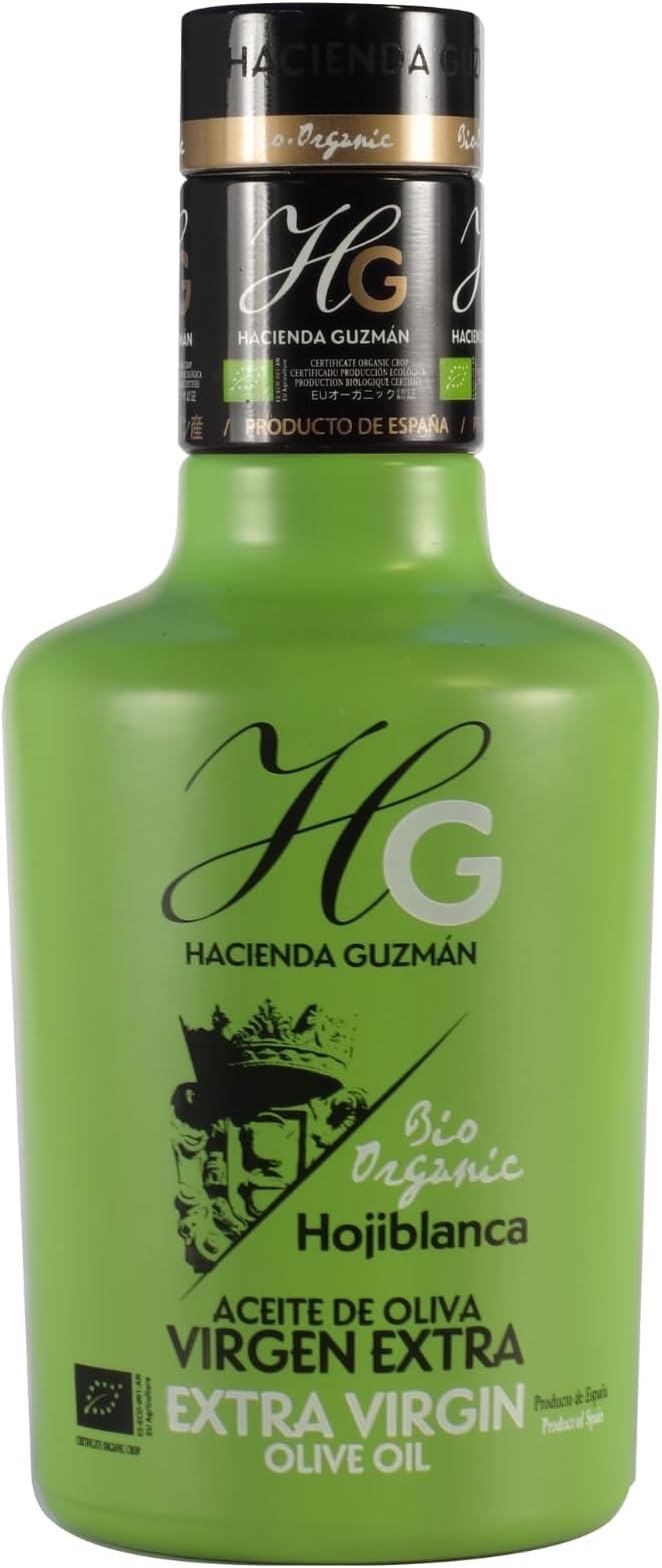 Hacienda Guzmán Hojiblanca Organic Extra Virgin Olive Oil - 500ml - Early Harvest - Premium Spanish Olive Oil, Golden Green Color EVOO