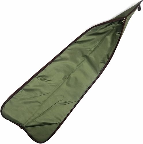 Miniatura 5 de TOURBON Funda verde suave para rifle, 50 pulgadas, nailon 600D, sin acolchado, correa ajustable y soporte para anillo, patrón de camuflaje