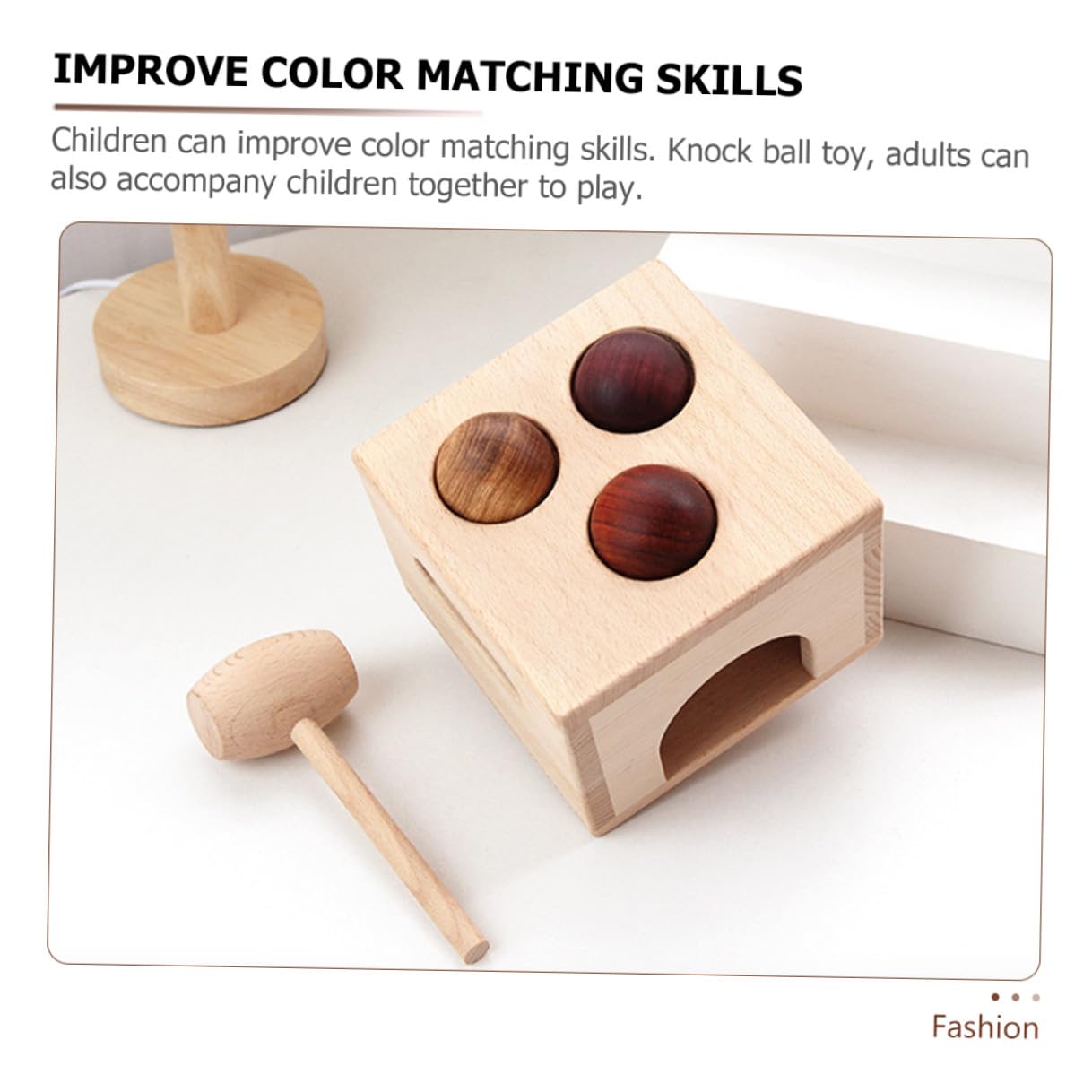 ifundom Gioco Montessori in Legno per Bambini Set Cassa Martello per Sviluppo Coordinazione Mano-Occhio e Abilità Sociali Educative