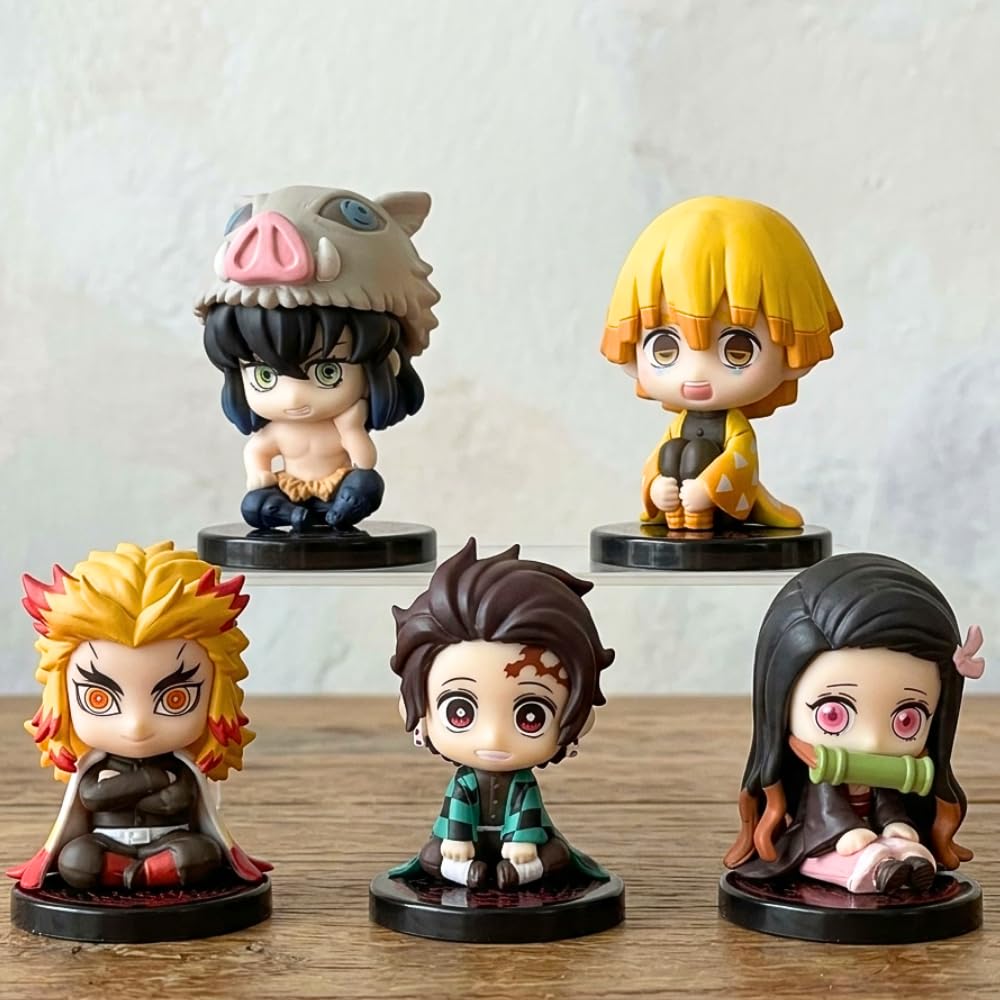 FUNFOB Action Figure Set of 5 Height-4.5cm | Mini Figurine| PVC Multicolour DDMN-MIN-image-40