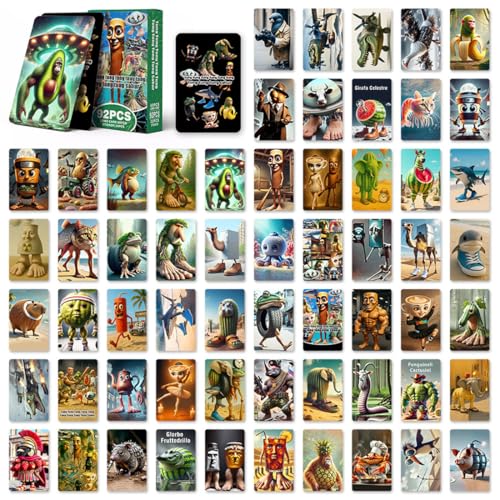 60 cartas de colección Brainrot + 32 pegatinas, impresión clara y elegante, skifidol italian brainrot, memes italianos