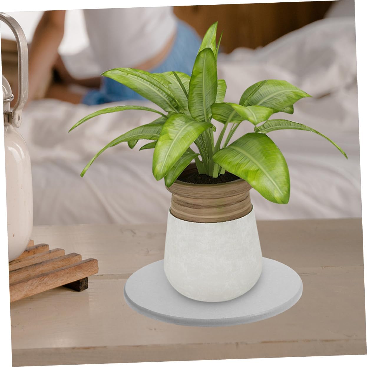 4pcs Water Absorption Plant Saucer Mud Flower Pot Drip Tray for Indoor and Outdoor Use Keeps Floors Clean Multi-Occasion Plant Plate