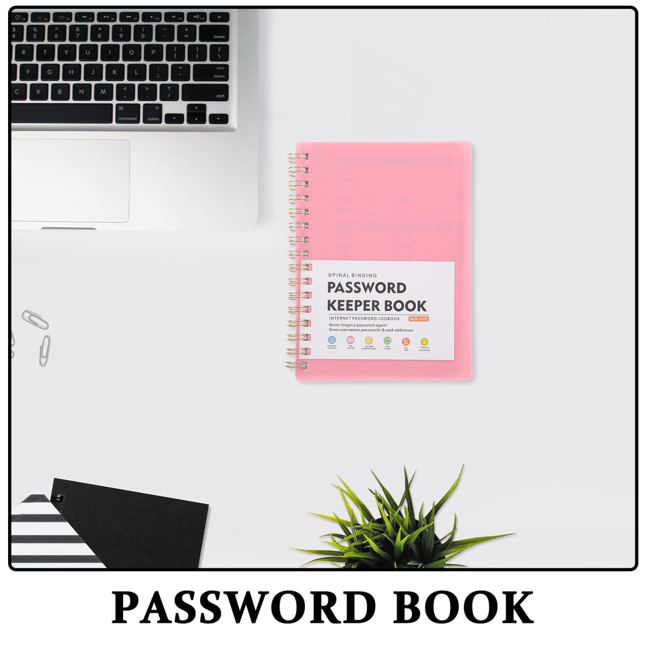 GALPADA Carnet De Mots De Passe Avec Onglets Alphabétiques Petit Format A6 Organisateur Pratique Pour Gestion De Connexions Sites Web Et Carnet D'Adresses Portable Pour Bureau À Domicile