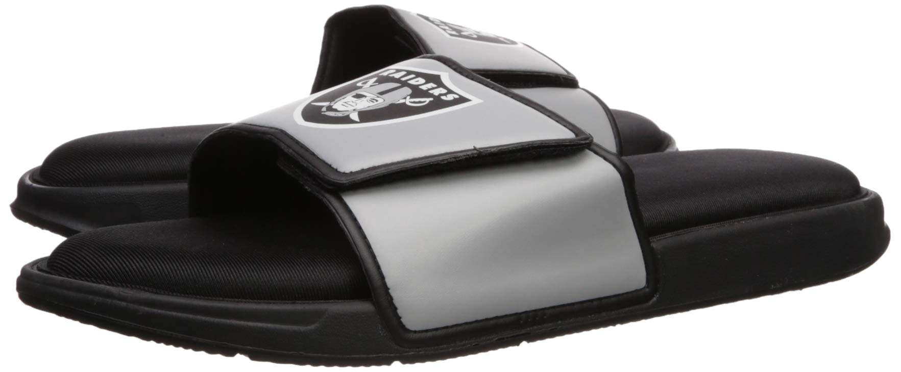 FOCO mens NFL Team Logo Sport Shower Foam Slide Flip Flop Sandals