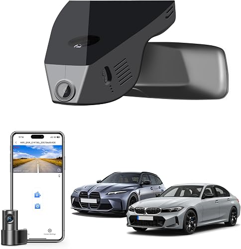 Mangoal Front 4K & Rear 1080p Dash Cam for BMW 3-Series Gen7 G20 G21 G28 2020-2026 Select 2019 M3 G80 G81(Model C), OEM Style, 2160P UHD Video, WiFi & APP, GPS, 128GB Card