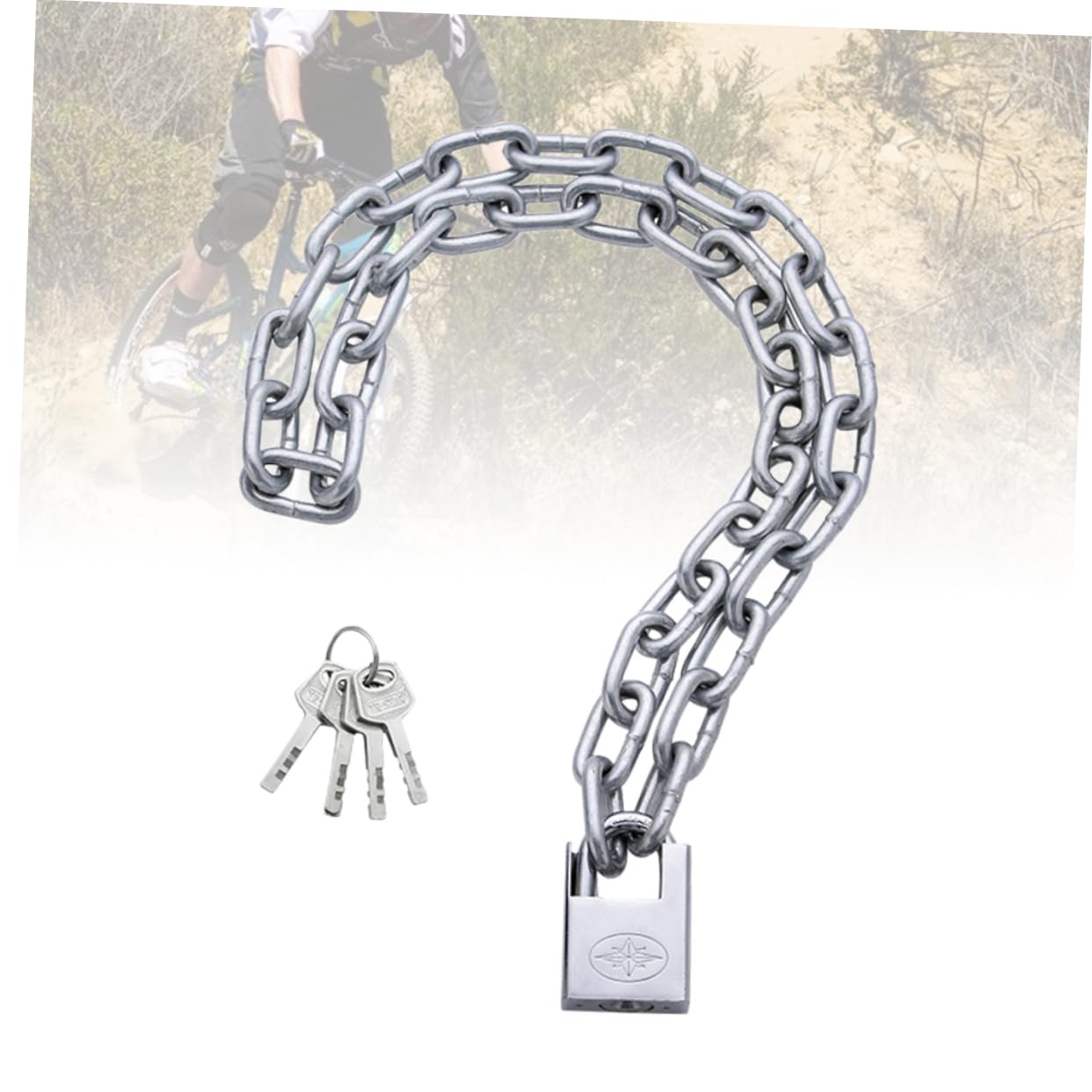 HEMOTON Uncuttable Bike Lock Chain Lock Heavy Duty Theft-Proof -Resistant Easy to Use