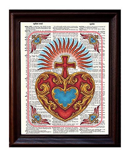 Fresh Prints of CT Sacred Heart - Dictionary Art Print Printed On Authentic Vintage Dictionary Book Page - 8 x 10.5