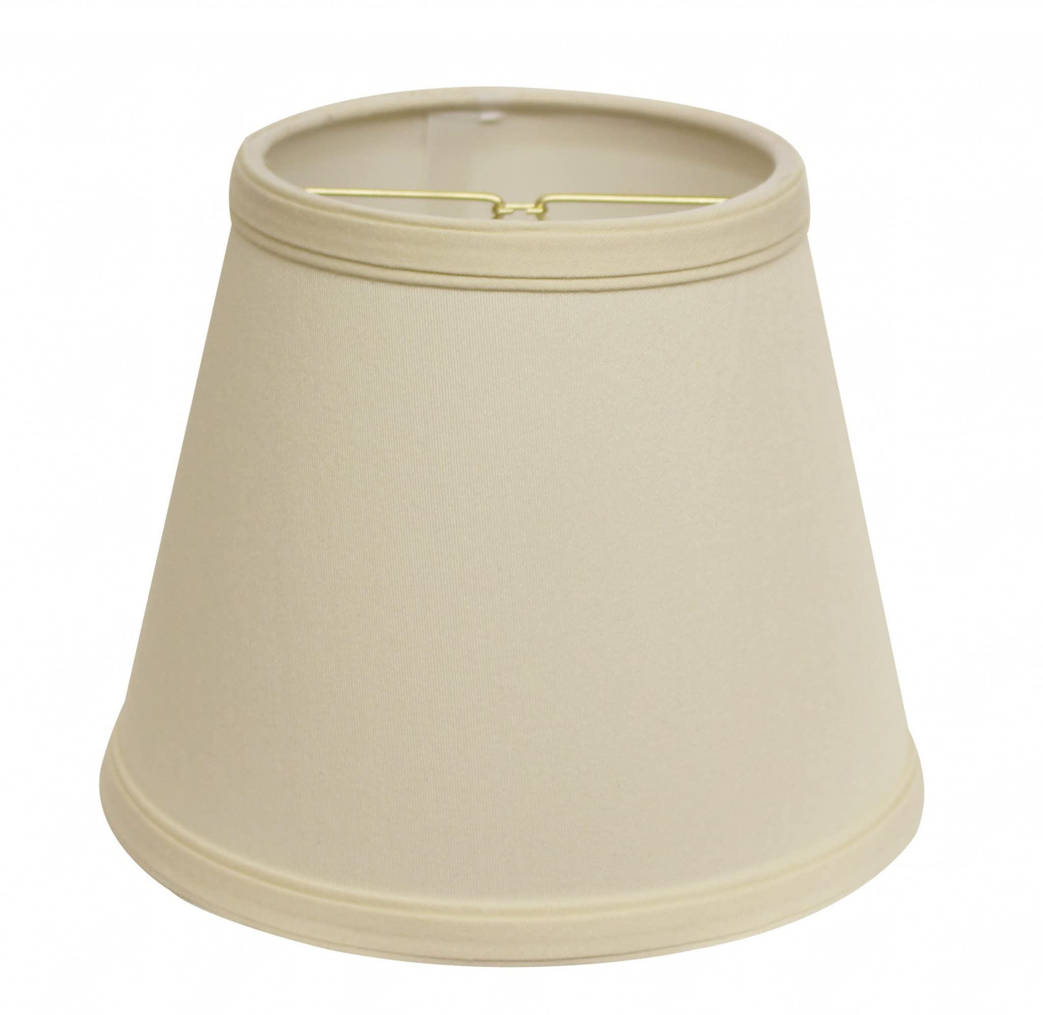 HomeRoots 8" Ivory Empire Hardback Slanted No Slub Lampshade