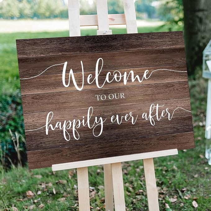 Eletina Rustic Wooden Welcome Sign 18x12 INCH...