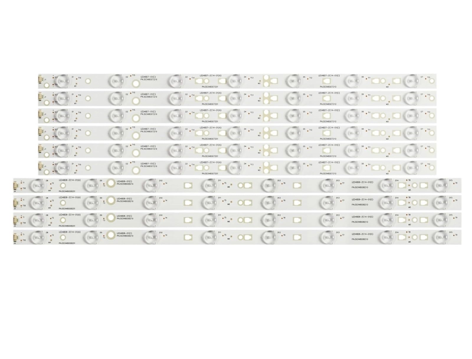 LED-Hintergrundbeleuchtungsleiste für Haier LE48MF7000 LE48M50S LT-48C540 LSC480HJ01-8 48D7-ZC14-01 48D8-ZC14-01 30348007210 30348008210