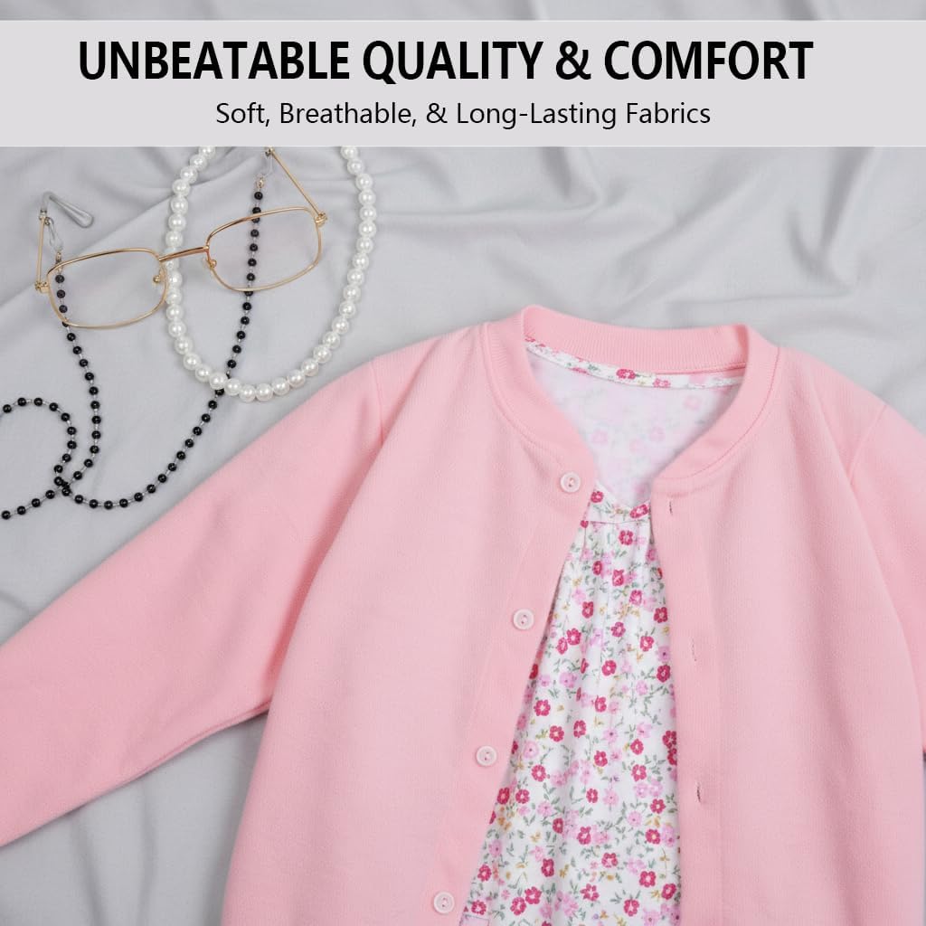 Nihaoya 9 Pcs Old Lady Costume for Kids,100 Days of School Costume for Girls, Granny Grandma Dress Up - Image 4