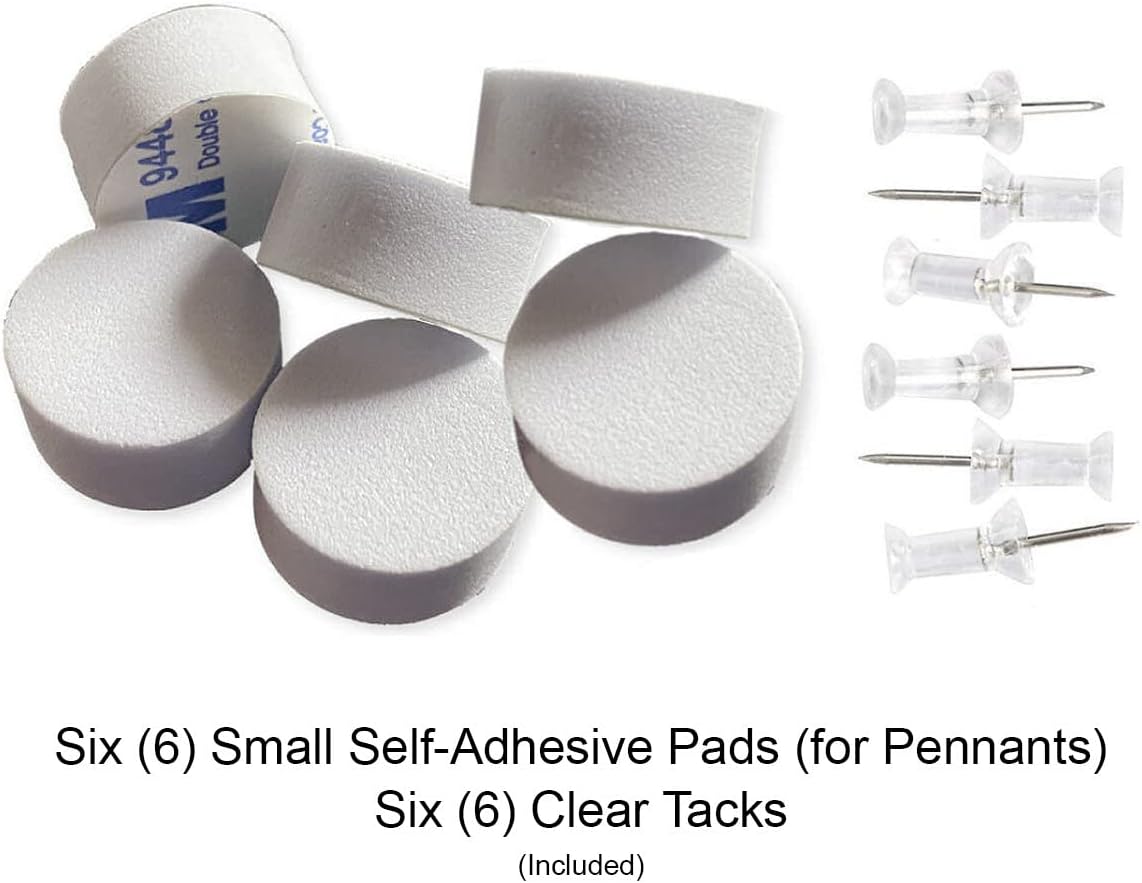 Nebraska Cornhuskers Pennant Flag and Wall Tack Mount Pads - Image 2