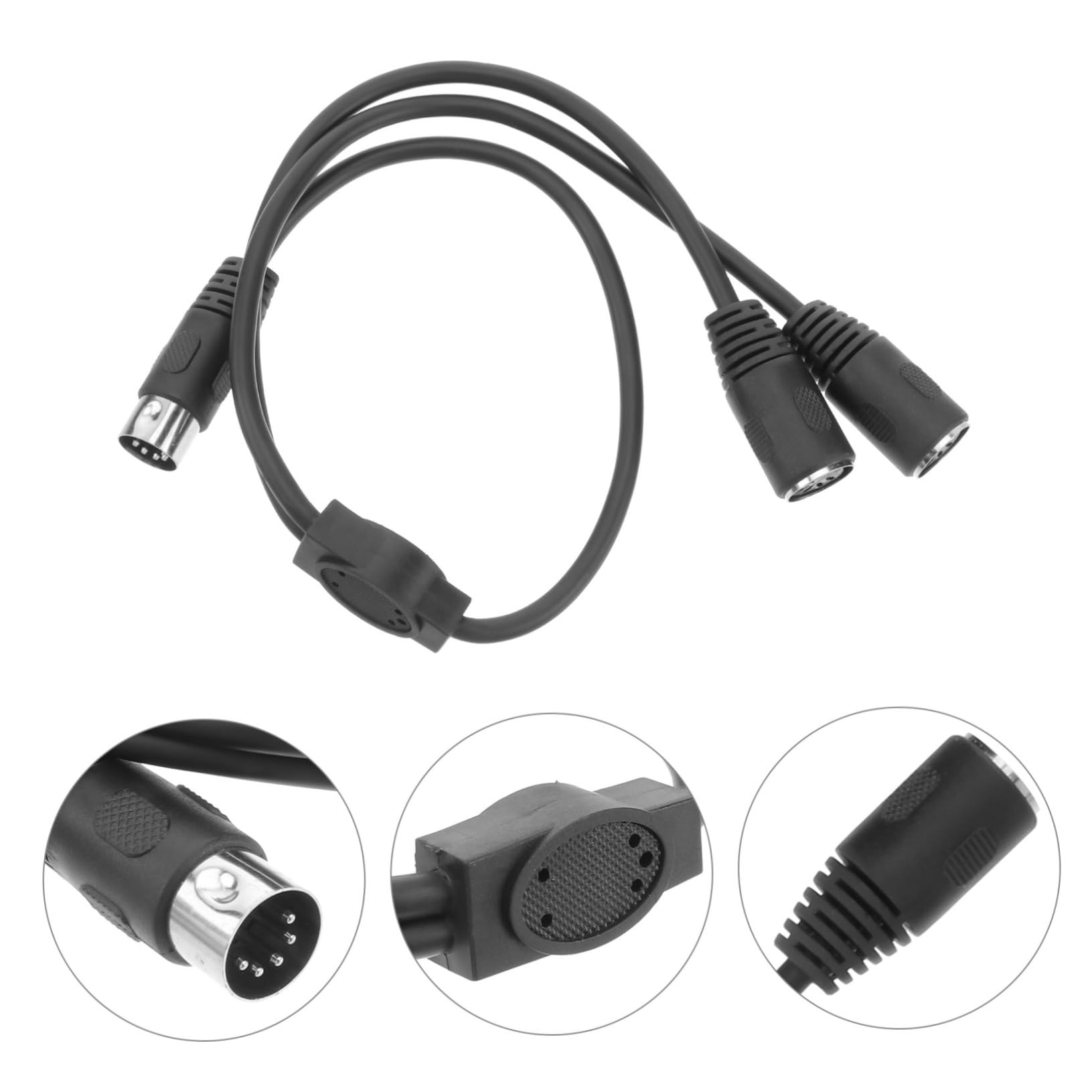 Toyvian Cavo Di Prolunga Din 5 Y Splitter Da 3 Pezzi 0 5 M Per Tastiera Pianoforte