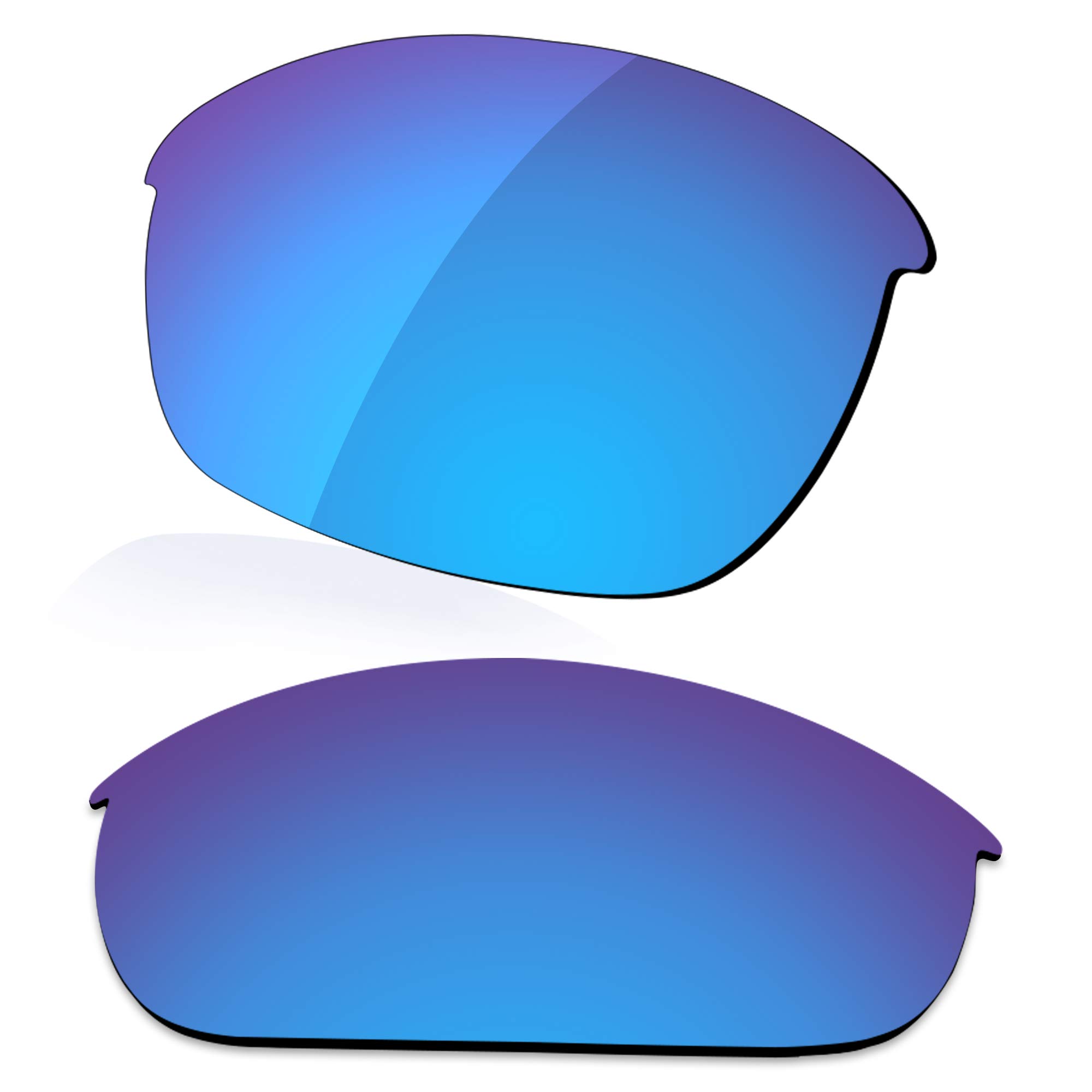 LenzReborn Polarized Lens Replacement for Oakley Half Jacket 2.0 OO9144 Sunglass - Ice Blue - Polarized Mirrored