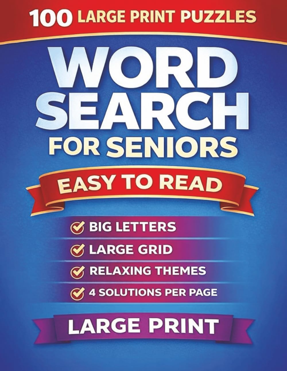 Jumbo Word Search for Seniors: Extra Large Print Puzzles | 30 Font Size | 100 Relaxing Word Searches