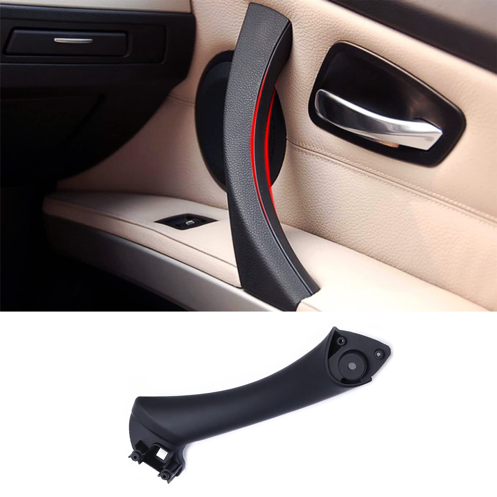 Klamka zewnętrzna BMW E90 E91 2005-2011 czarna prawa zestaw wymienny