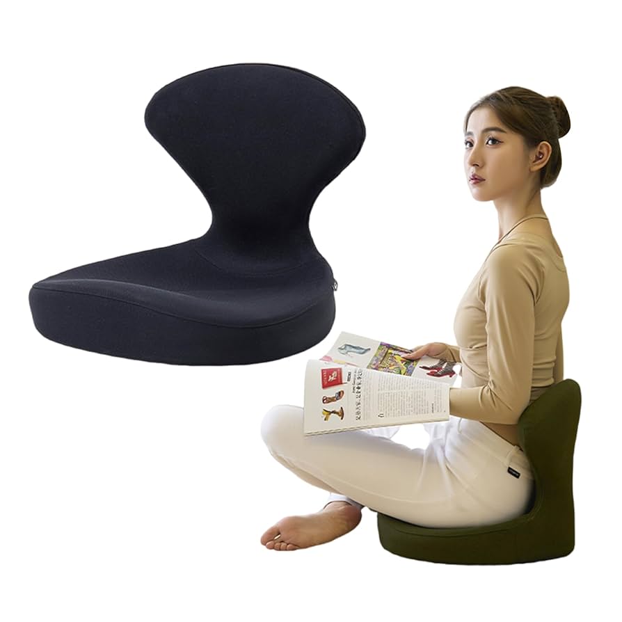 ブラック姿勢矯正クッション Amazon.co.jp: MonoLuxe 骨盤矯正 椅子 姿勢矯正 クッション 座