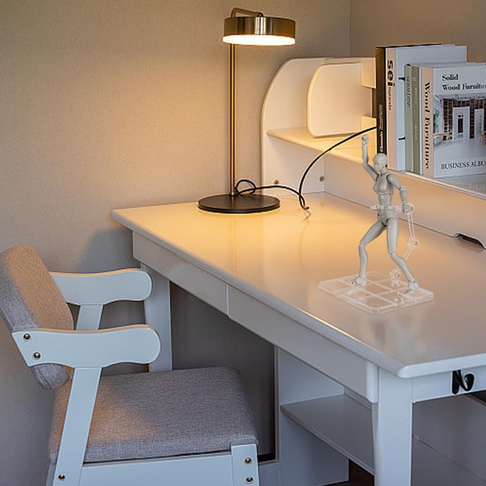 ANATTASOUL Action Figure Stand Clear 8 Pcs Doll Model Support Stands Stretch