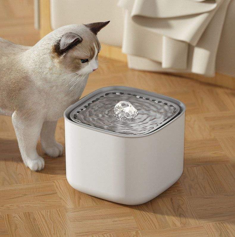 Image of Pet Water Fountain Super Silent - Water Fountains for All Pets Indoor - Suitable for Cats, Birds, Rabits and Dogs (Moonstone White, 3L)