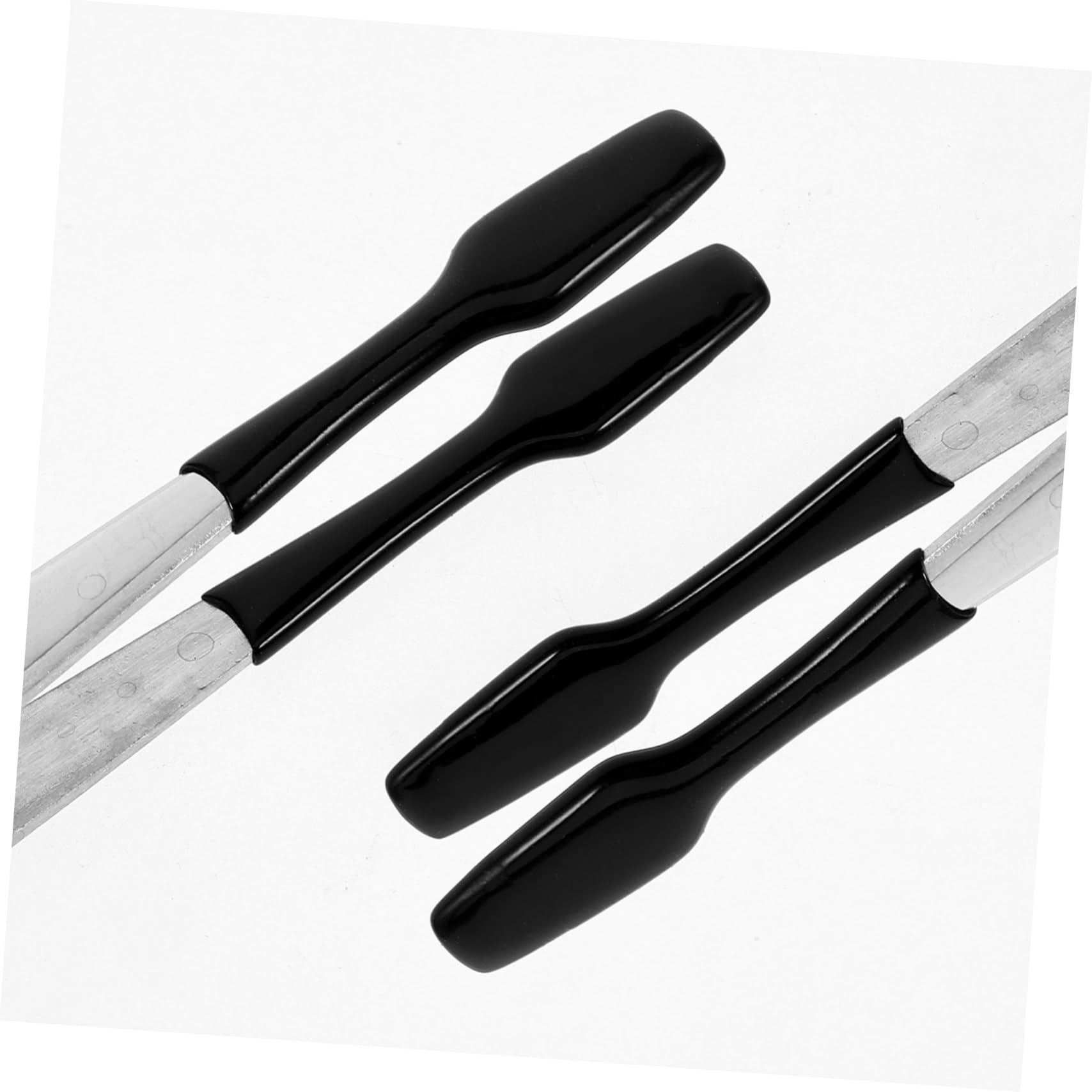 SHINEOFI 5 Set Pinzette Per Timbri Laboratorio Lavoro Di Gioielli Modellazione Fabbricazione Pinzette Filateliche Preda Creazione Pinzette in Acciaio Inclinato Pvc 2 Pezzi*5