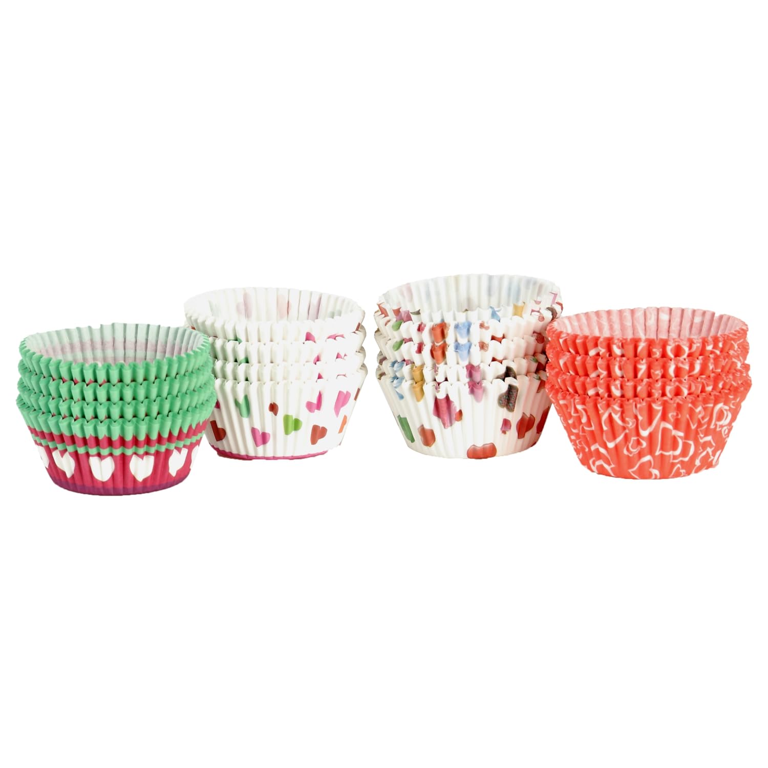 BinaryABC Heart Cupcake Liners Baking Cups,Mother Day Cake Decorations Party Supplies,Valentines Day Wedding Baking Supplies,400Pcs