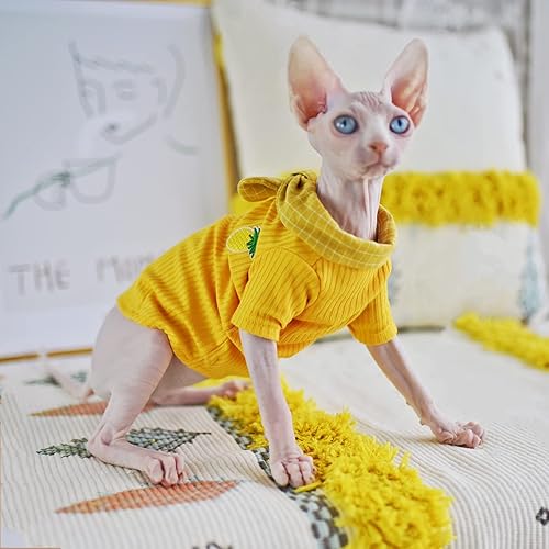 Miniatura 6 de Sphynx - Ropa de gato literaria de piña para mascotas cómoda primavera y verano para gatos para esfinge rex Devon Rex Peterbald Knnis Abbey Cat S