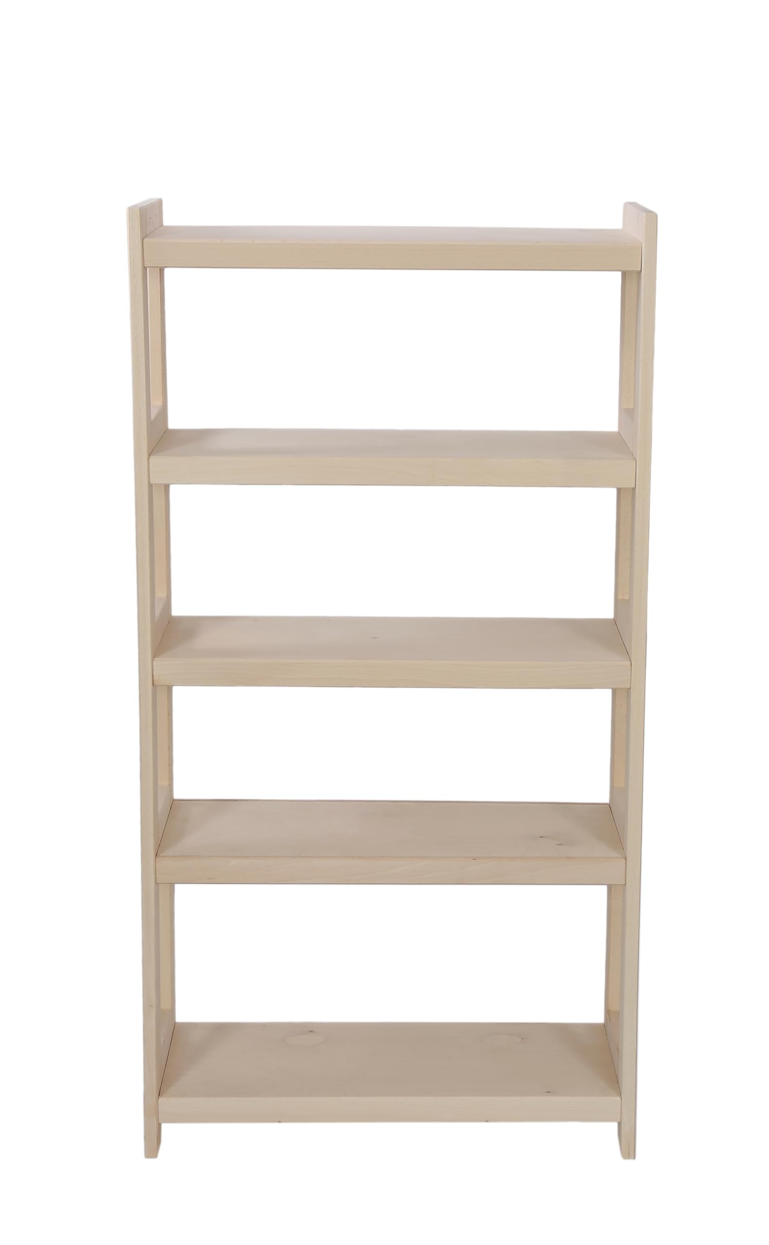 Scaffale per carichi pesanti in legno di faggio massiccio, 173 x 50 x 38 cm (altezza x larghezza x profondità), 5 ripiani, fino a 60 kg per ripiano, extra stabile, scaffale da