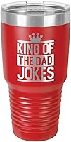 Vista 11 de King of the Dad Bromas – Vaso de bebida de 30 oz con paja y tapa superior deslizante Taza de viaje grabada con láser Comparar con Yeti Rambler