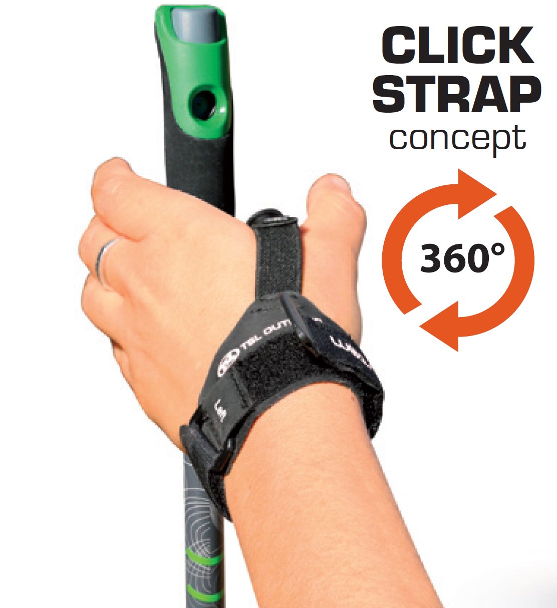 TSL Alu Connect 3M Swing Bastoncino Speciale da Trekking, Unisex – Adulto, Nero/Azzurro, 72.5-140 cm