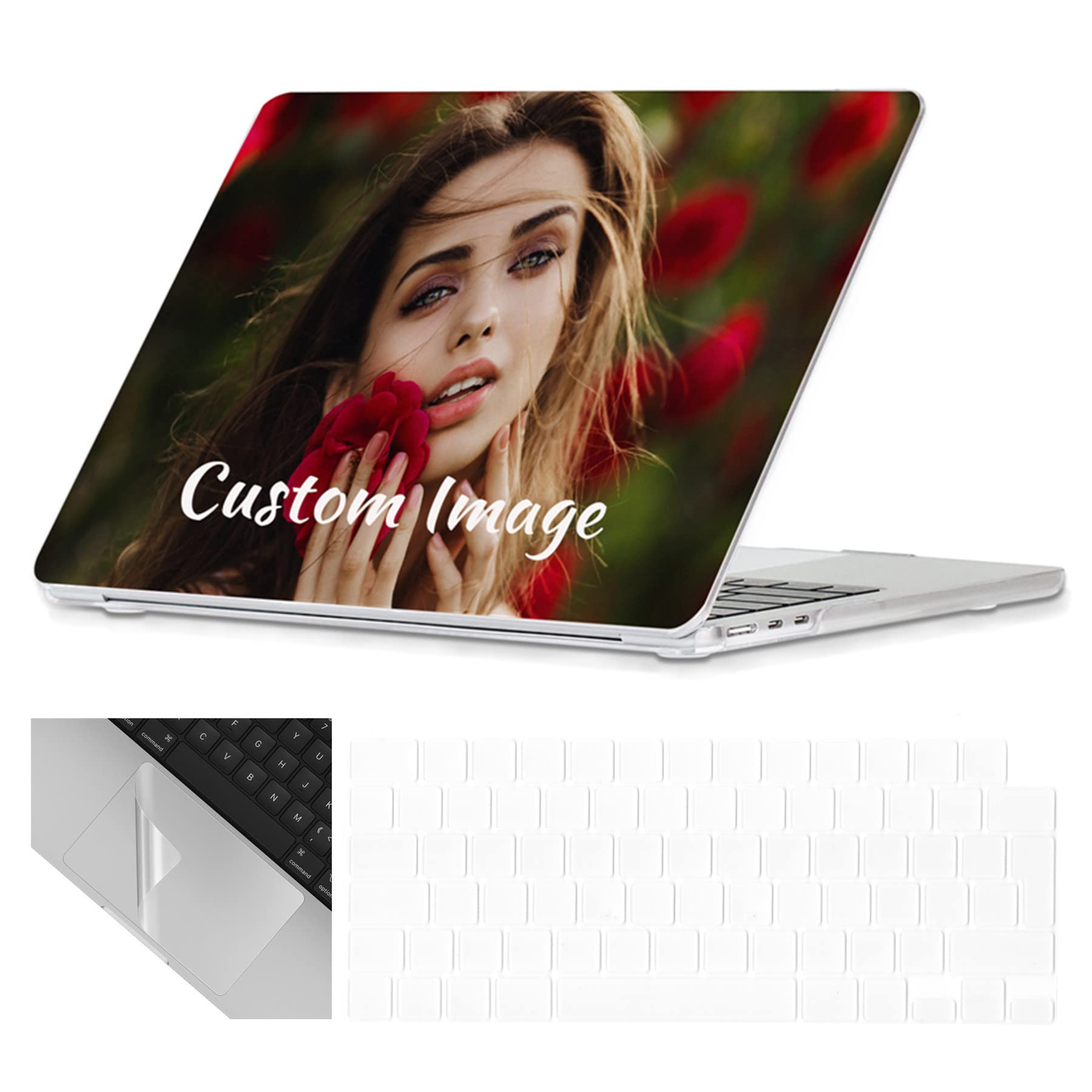 Se7enline Compatible with 13.6 MacBook Air Case M2 M3/M4 2022-2025 for Mac Air 13.6-inch A2681/A3113/A3240 Laptop Hard Shell Case with Keyboard Protective Cover & Trackpad Protector, Colorful Floret — view 30