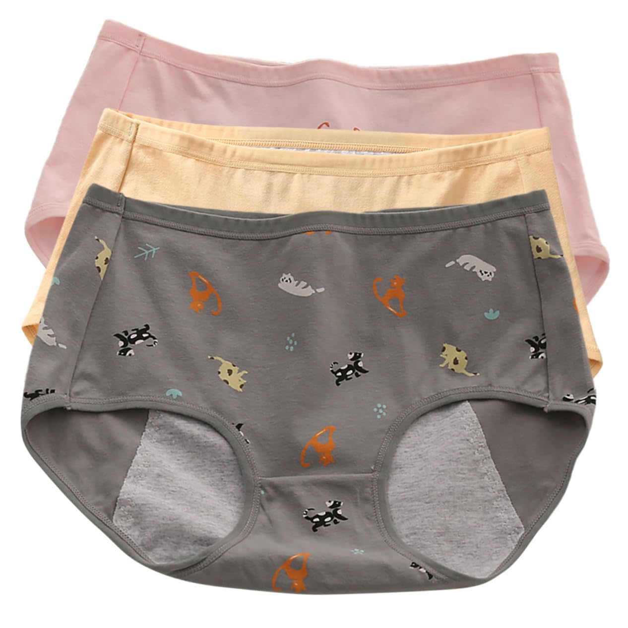 CALLARON Bragas Periodo Menstrual Pantalones para Mujer Ropa Interior De Incontinencia Resumen De Cobertura Completa Período Bragas Mujeres Bragas para Mujeres Algodón