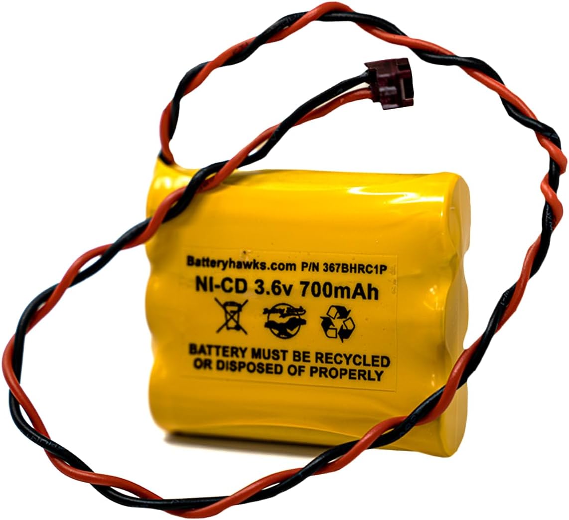Sure-Lites 026-148 026148 SL026148 SL-026148 SL-026-148 3.6v 700mAh Ni-CD Battery Pack Replacement for Emergency/Exit Light NNYXSB
