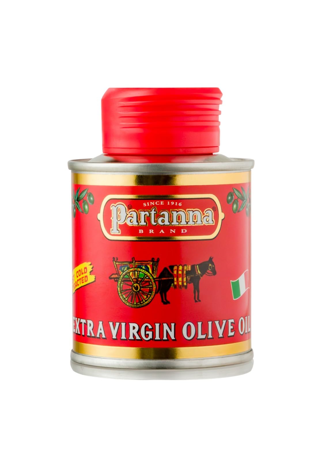 Robust Extra Virgin Olive Oil Bambino-Premium 100% Castelvetrano Oil-High Polyphenol-First Cold Pressed-Early Harvest in Sicily-Award Winning Italian EVOO-Monovarietal-3.4 fl oz (100 ML) Tin