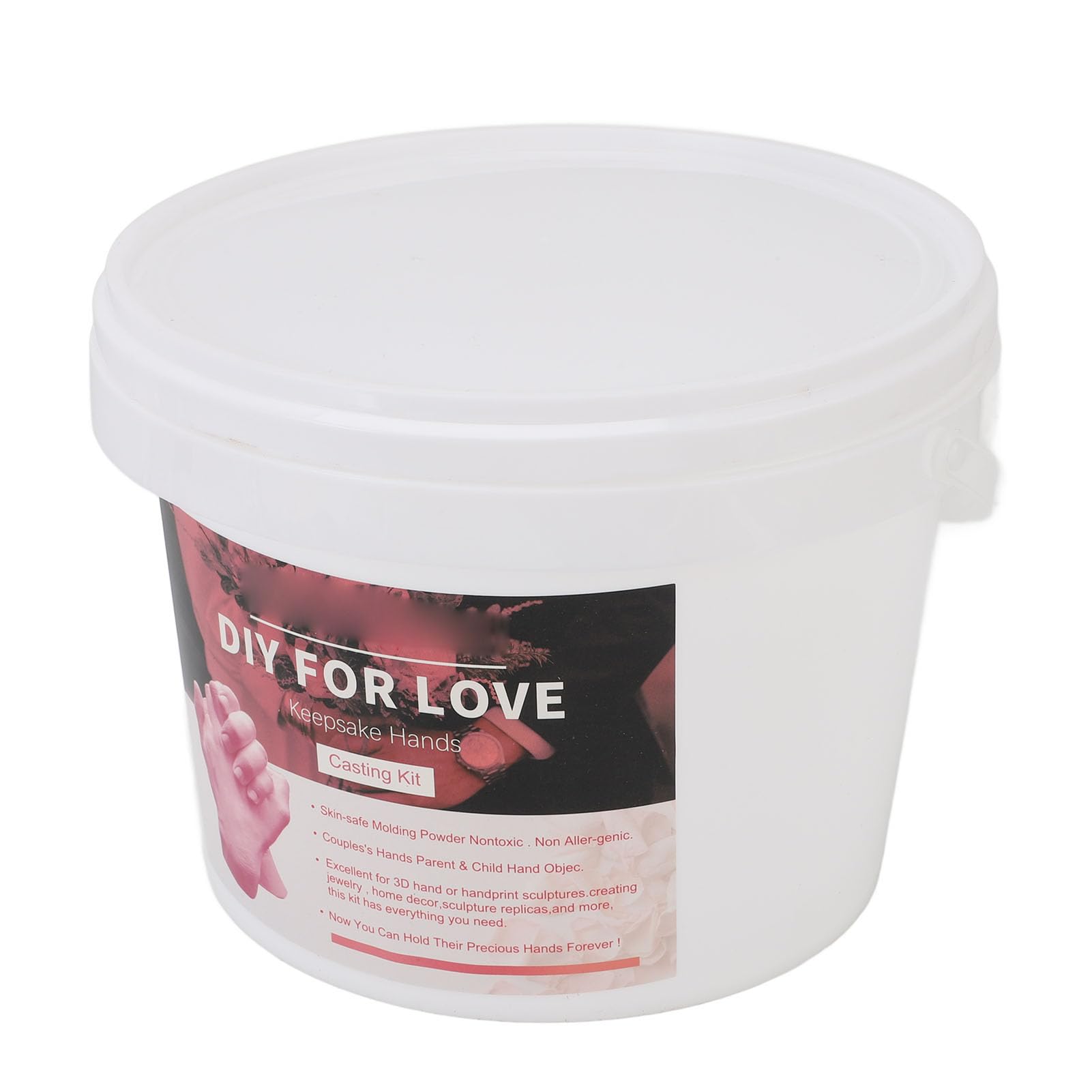 FILFEEL Kit per Fusione a Mano 3D per Coppie e Famiglie – Set per Modellare Polvere di Gesso con Polvere d'oro/argento, Carta Vetrata e Strumenti – Crea Ricordi Duraturi per Anniversari, Matrimoni,