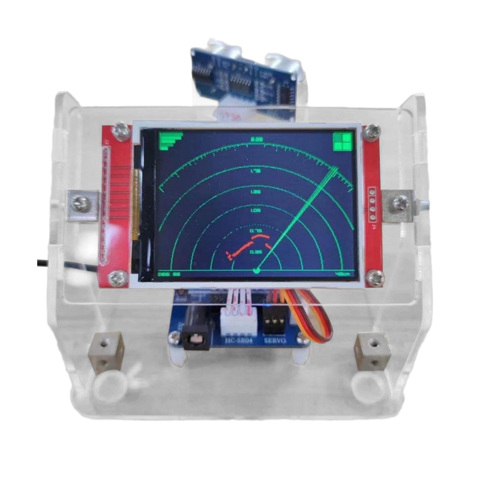 EHJRE RC Vehicle Ultrasonic Detection Kit for Easy Setup and Decoration, 2.8 inch Screen Set