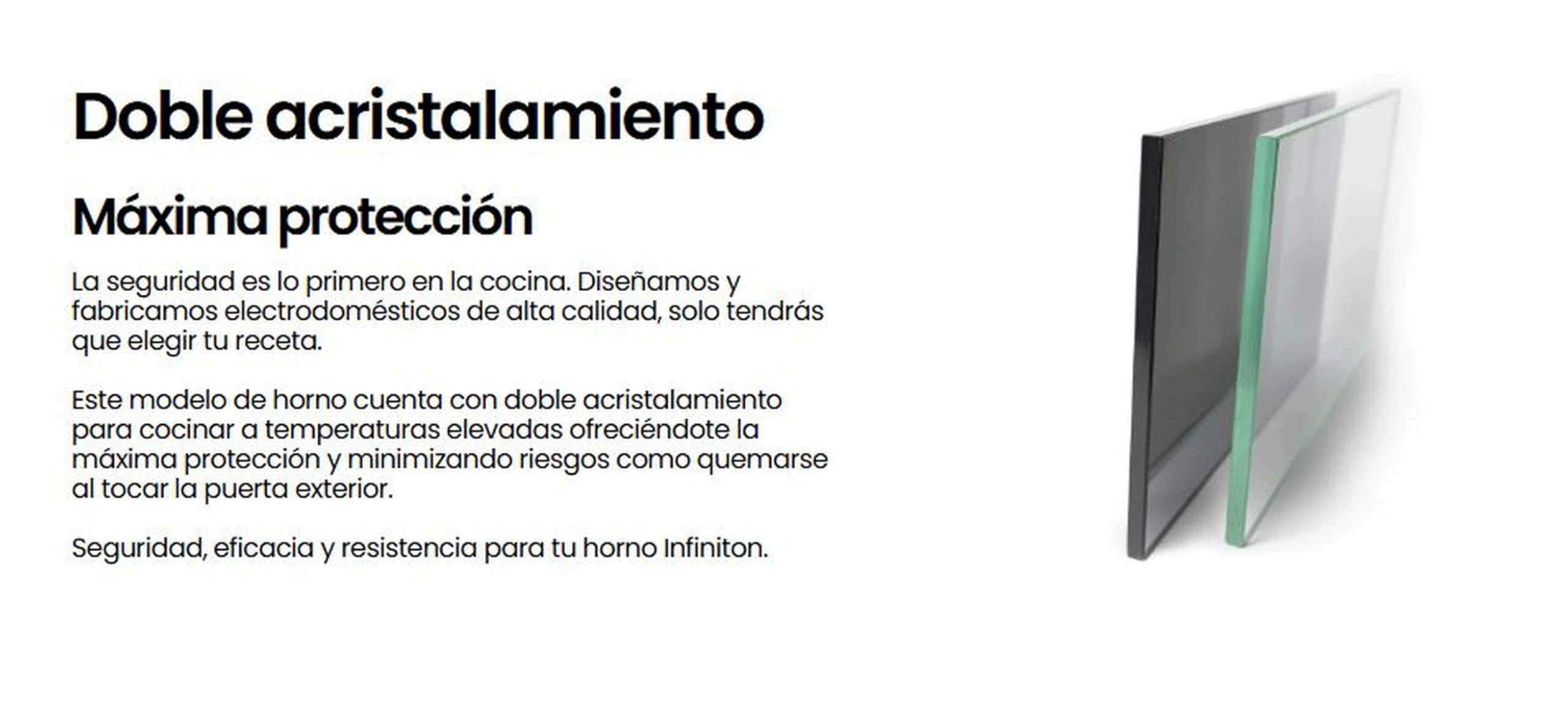 COCINA ELECTRICA CON HORNO CC-V350G INFINITON (Vitroceramica 3 Zonas + Horno Electrico, Ancho 50CM)