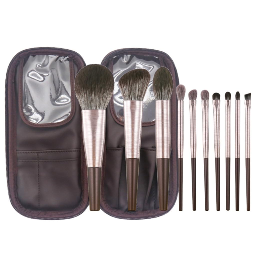 10 pieces of makeup brush set huge soft powder blusher eye shadow full of beauty