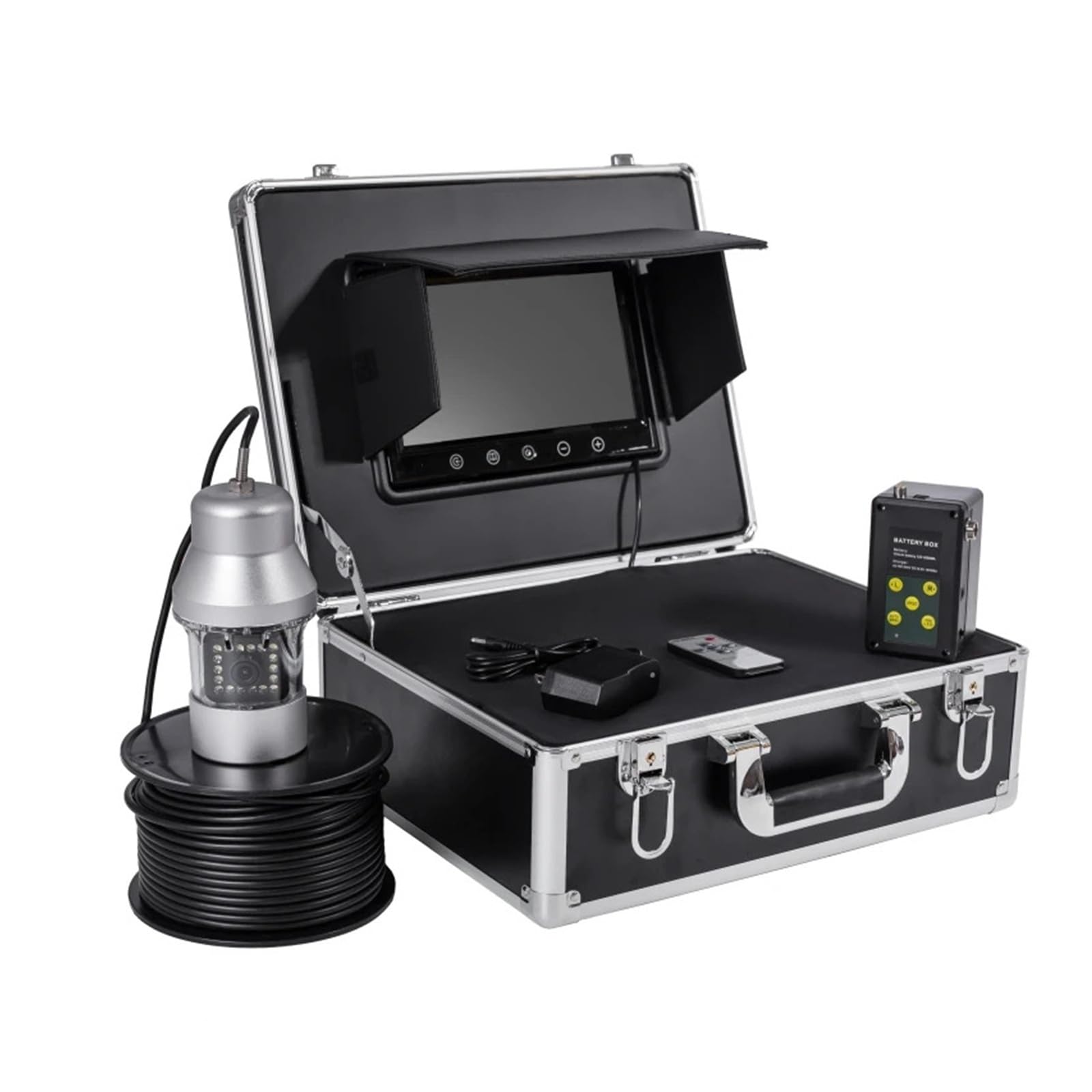 100m 7"LCD Fish Finder Fotocamera subacquea Kit fotocamera da pesca rotante 360 gradi,Alta definizione