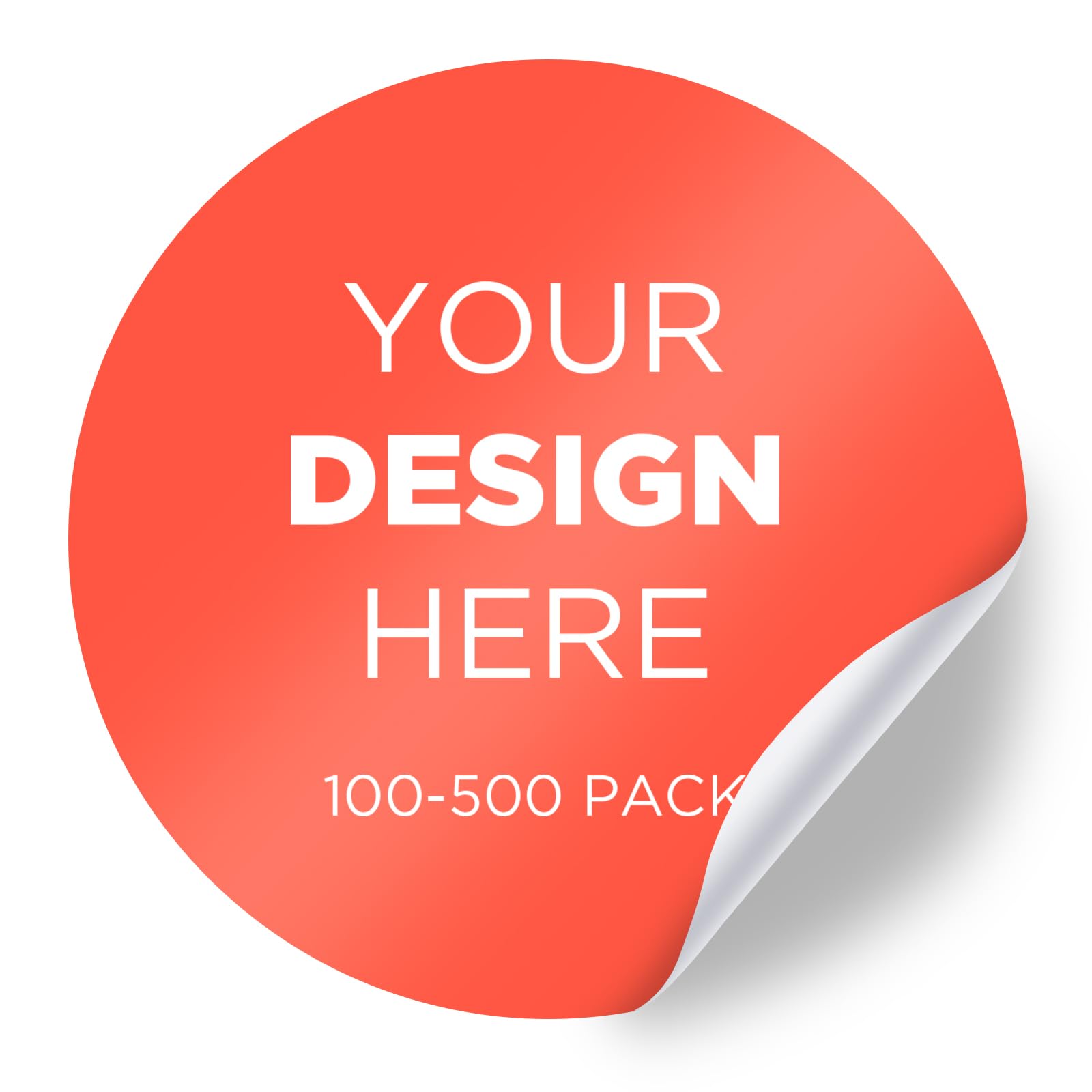 Custom Stickers Personalized Labels - Any Design Image Logo Text for Business, Thank You Labels, 100 Scalloped (6"x6")