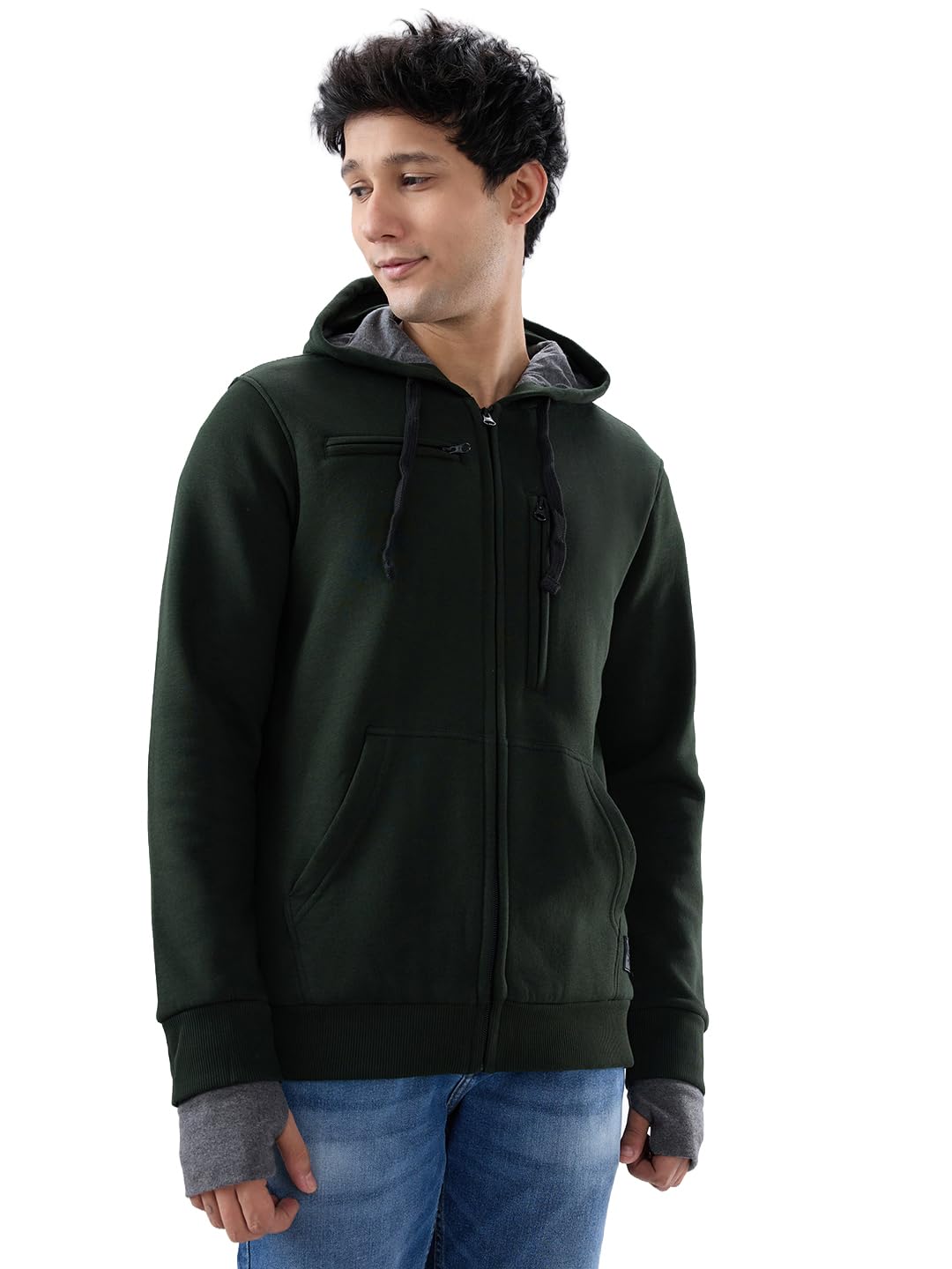 spykar Full Sleeve Regular Solid Brown Sweatshirts for Men-picture-40