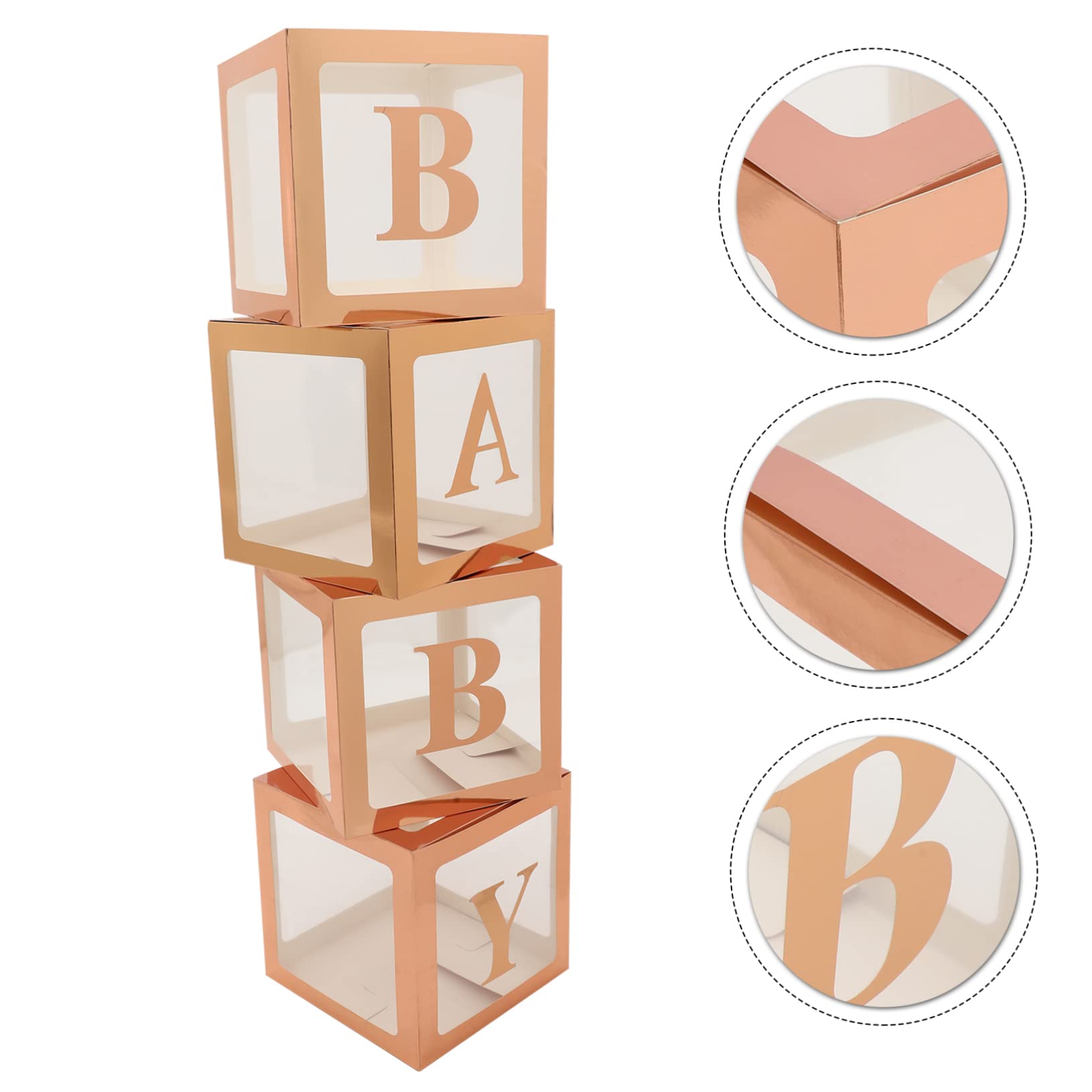 Alipis Babyparty Ballonbox aus Papier mit Buchstaben Wiederverwendbare Dekorative Ballonbox für Hochzeit und Bridal Shower Deko Satz