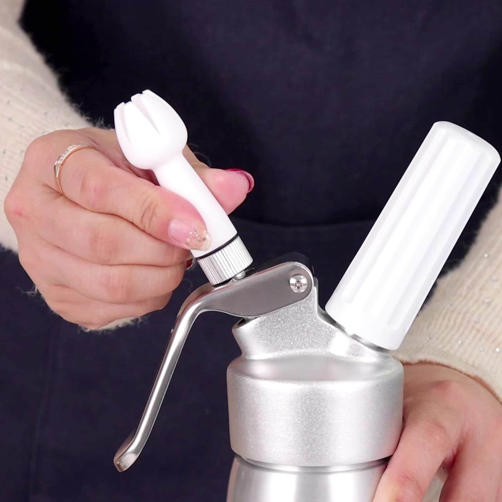 Buy Sivaphe Manual Whipped Cream Dispenser Aluminum 500ML/1 Pint Cream