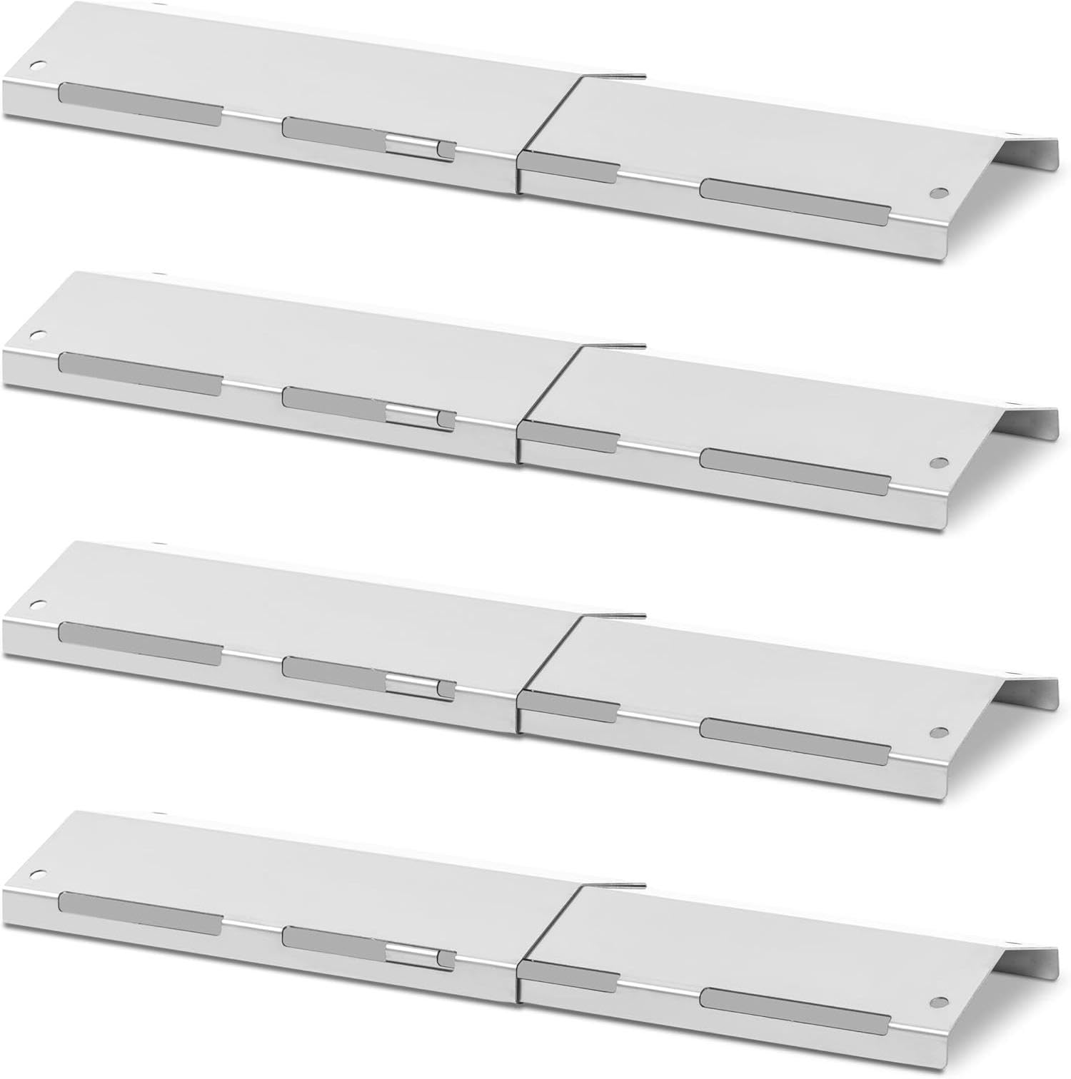gardivo Aromaschienen verstellbar Edelstahl Premium Universal gasgrill Brennerabdeckung einstellbar Flavorizer Bars zubehör hitzeschild Brennerabdeckung Flammenblech Flammenverteiler (4)