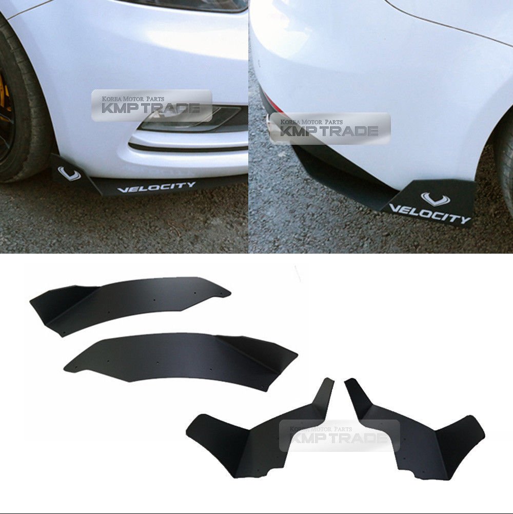 Buy Canard Front Cup Wing, Rear Cup Wing Bumper Body Kit Matte Black